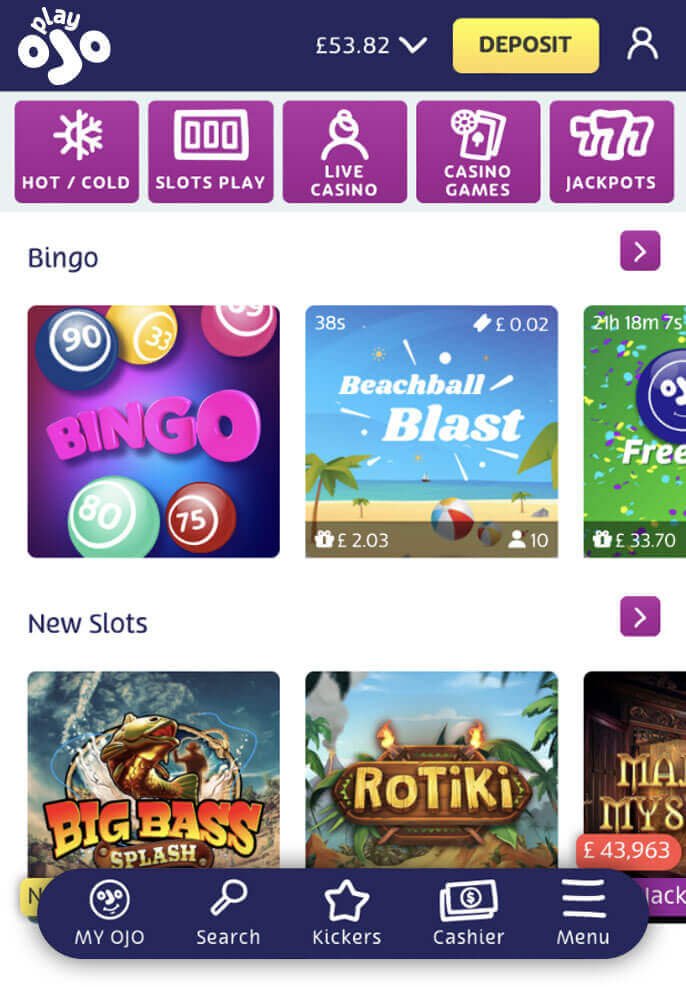 Image: Les Méthodes de Dépôt et de Retrait sur PlayOjo